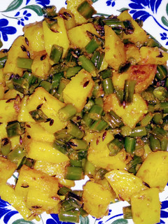 A picture of Aalu beans ki sabji.