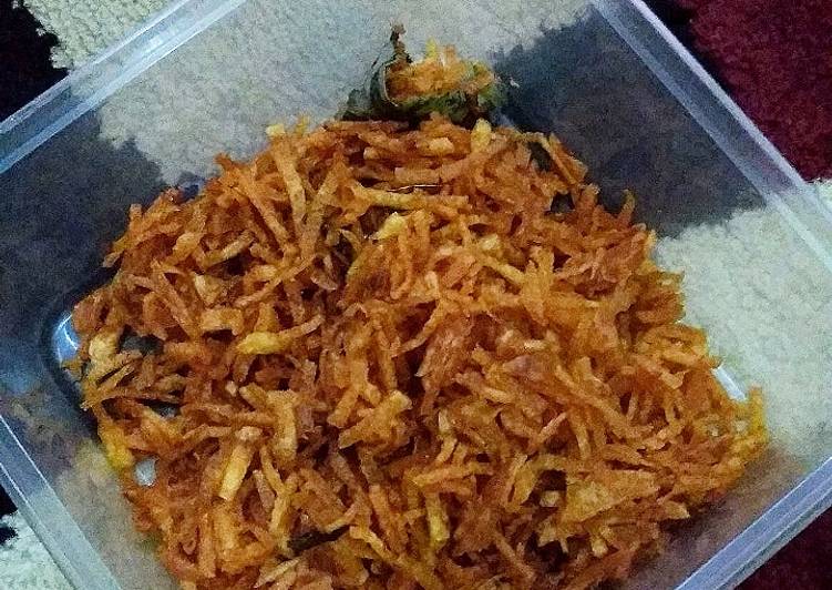 Resep Kering kentang pedas manis #5reseppertamaku, Menggugah Selera