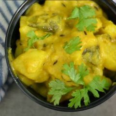 A picture of Besan ki sabzi.