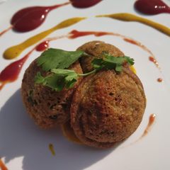 Bajra and paneer appe A picture of Bajra and paneer appe.