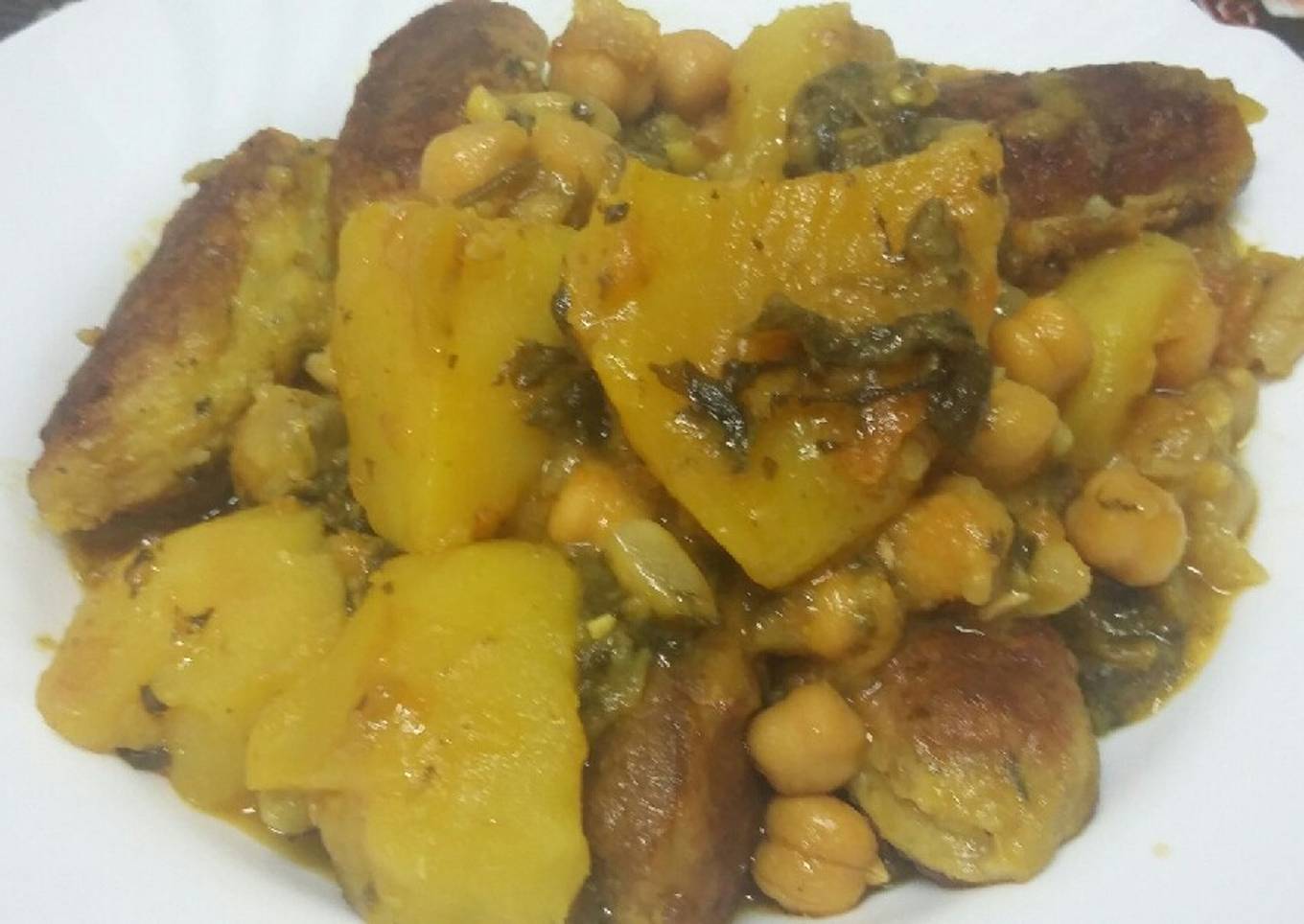 Potaje de espinacas y albóndigas de bacalao