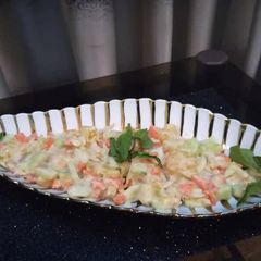 A picture of French potato salad.
