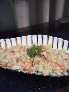 A picture of French potato salad.
