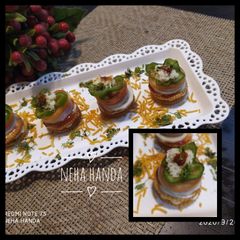 A picture of Monaco biscuits canapes.