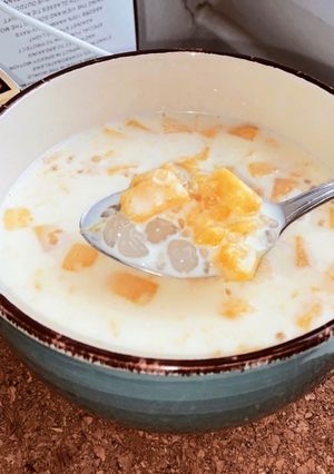 Hình của món Chè xoài sữa dừa siêu đơn giản.