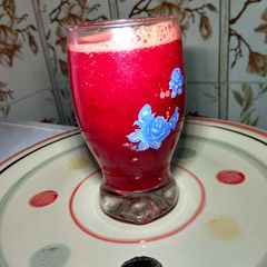 A picture of Beetroot, watermelon and pineapple juice.
