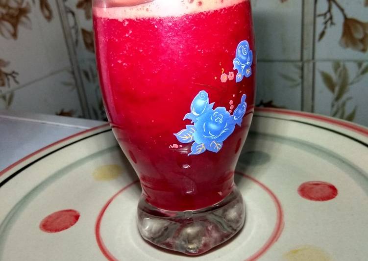 Beetroot, watermelon and pineapple juice