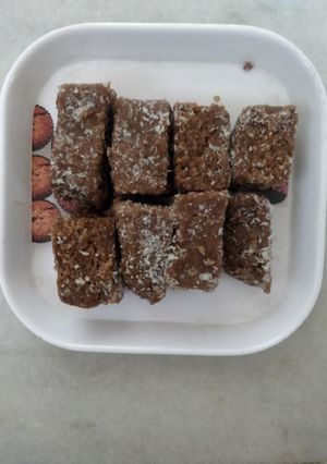 A picture of Chocolate coconut burfi.