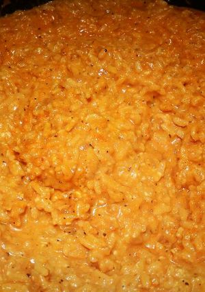 A picture of Creamy Risotto with Paprika and Lemon Pepper.