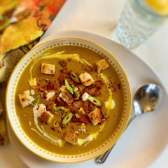 A picture of Spicy Sweet Corn Soup (inspired by John A).