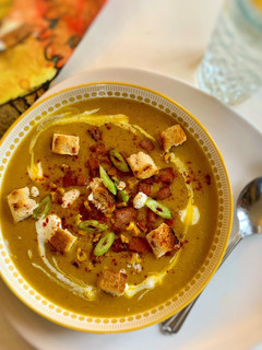 A picture of Spicy Sweet Corn Soup (inspired by John A).