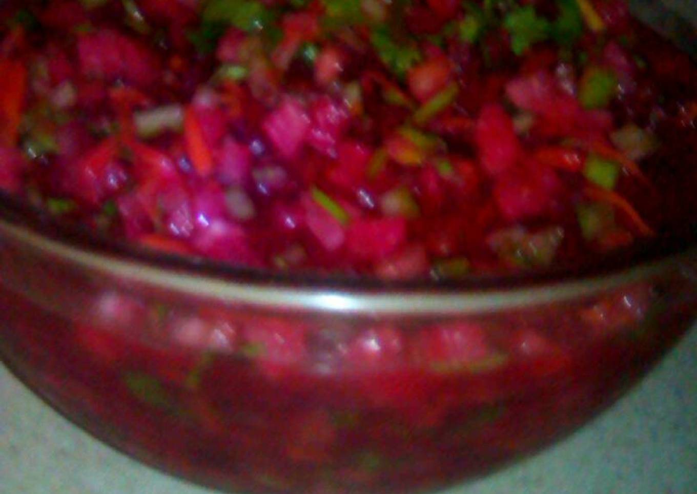 Ceviche de verduras y frutas