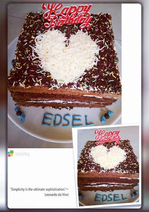 Foto resep Simple Birthday Cake