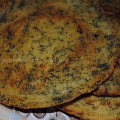 A picture of Indian chickpea flat bread.