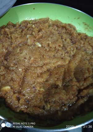 A picture of Aata halwa.