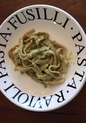 Una foto de Fettuccine con nuez y poblanos ©