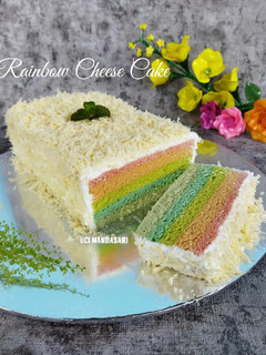 Foto resep Rainbow Cheese Cake | Putih Telur
