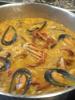 Una foto de Arroz caldoso con marisco