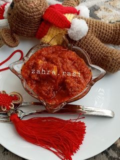 عکسی از دستور خورشت پوره بادمجان با مرغ😋😋😋