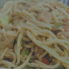 A picture of Chicken Fajita spaghetti.