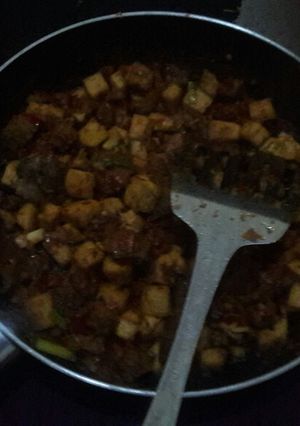 Foto resep Ikan asin tahu dan tempe balado