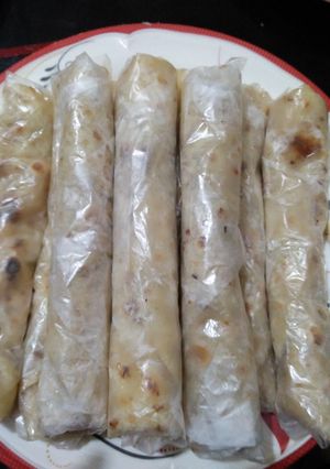 A picture of Chicken Mayo Garlic roll Recipe at home by sunaira younus #cookwithhuma.