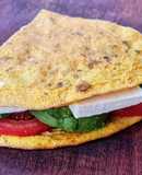 Sándwich omelette 🥪 relleno de ricotta, aguacate y tomate 🍅 🥑 🥚