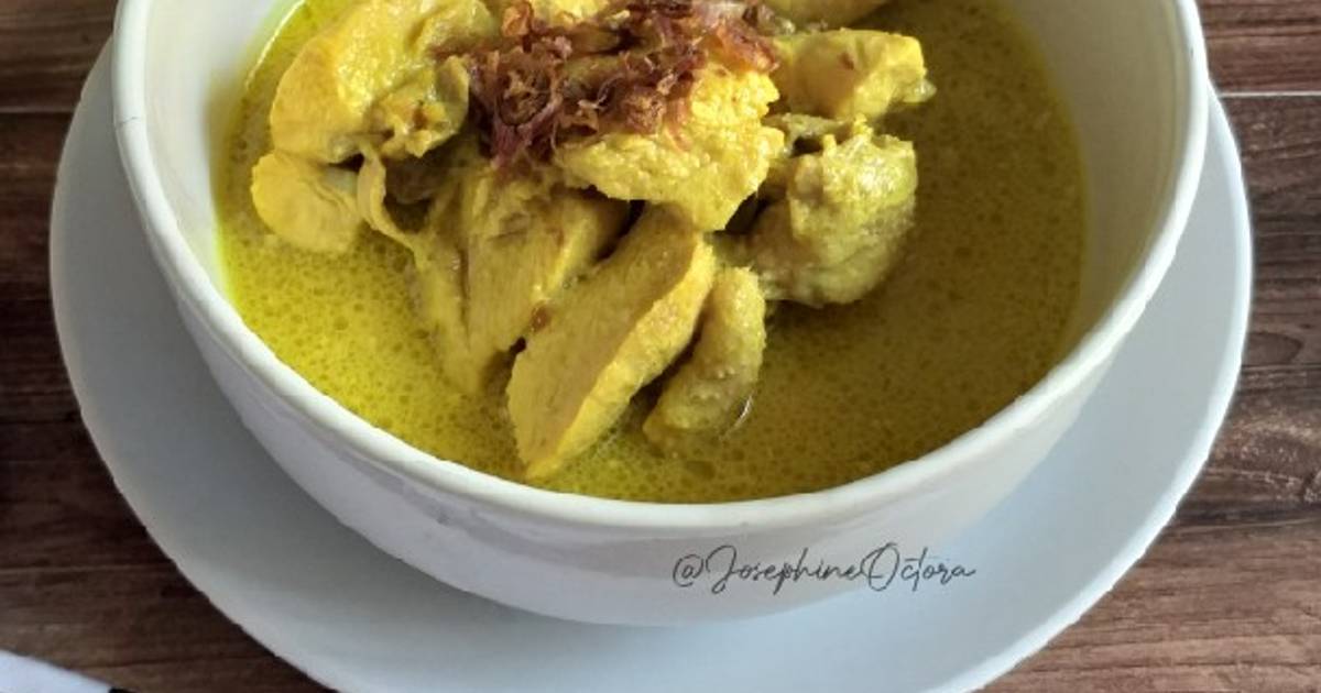 Resep Opor Ayam Bumbu Kuning Paling Mudah dan Enak