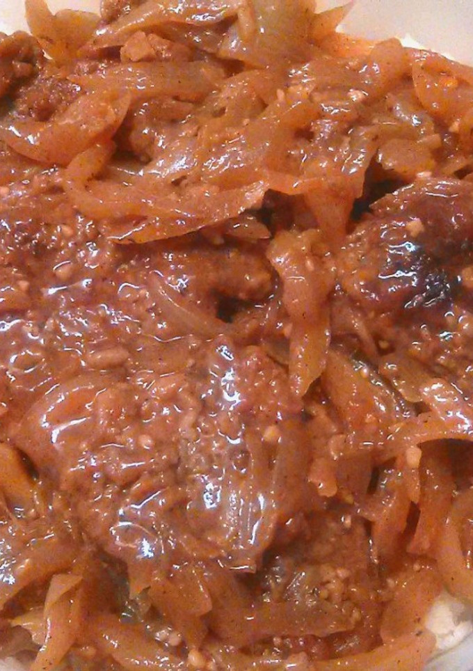 Una foto de Hígado encebollado