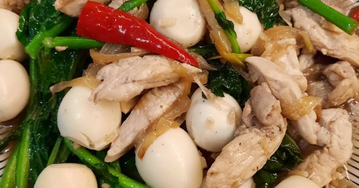 Resep Cah Kailan Ayam Telur Puyuh Oleh Idha Midayanthi Cookpad