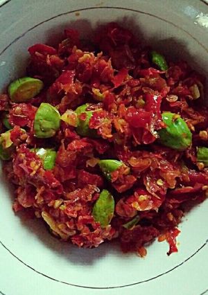 Foto resep Sambal petai udang rebon