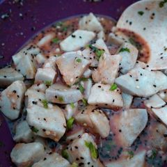 A picture of Kachalu chaat.