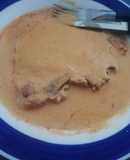 Chuleta a la crema con chipotle