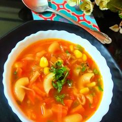 A picture of Minestrone soup.