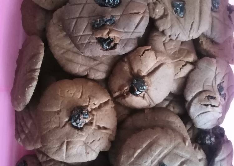 Rahasia Membuat Kismis butter cookies cokelat Anti Gagal