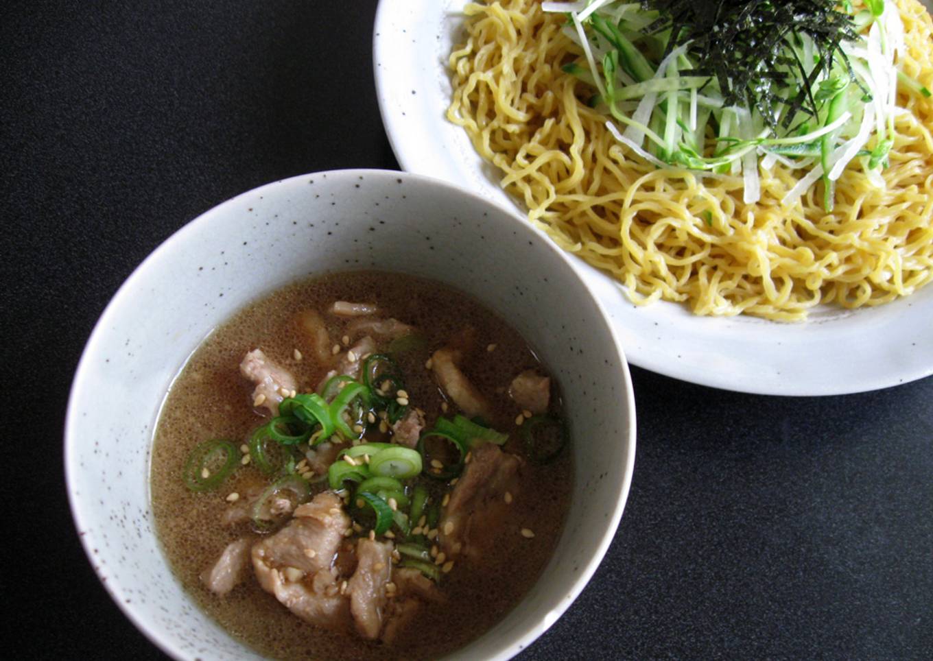 Cold Ramen Noodles With Pork Dipping Sauce