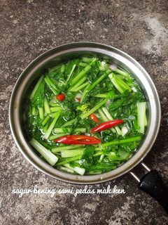 Foto resep Sayur bening sawi pedas