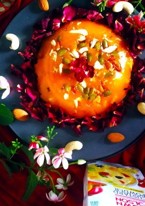 कस्टड हलवा (custard halwa recipe in Hindi) रेसिपी मुख्य फोटो