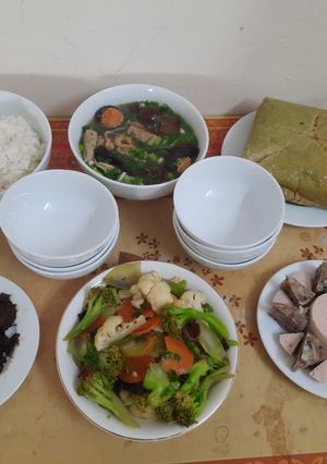 Hình của món Mâm cỗ cúng đầu năm.
