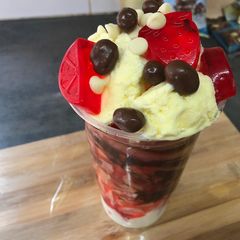 A picture of Fresh Fruit delight yummy homemade recipe # during lockdown.