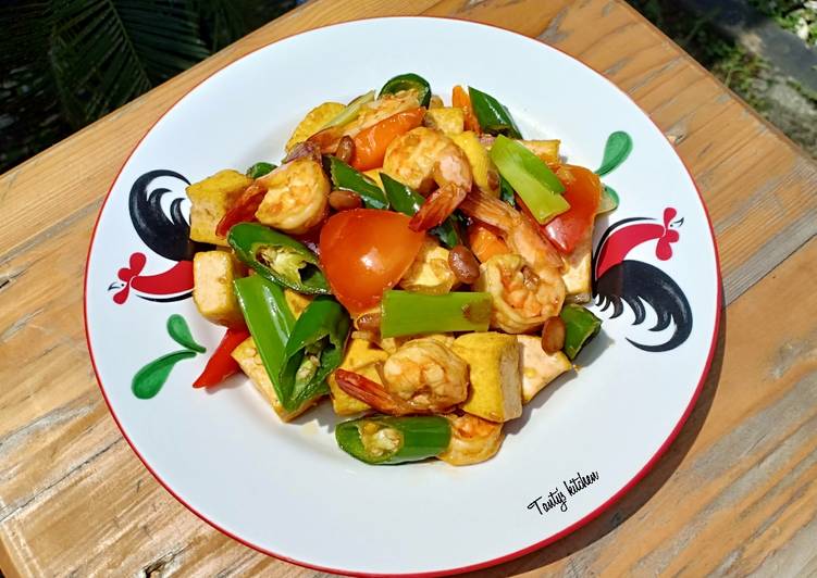 Tahu udang tauco cabe ijo