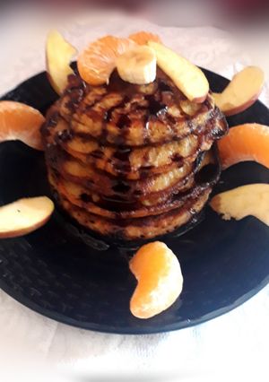 A picture of Healthy Fruity Pancakes.