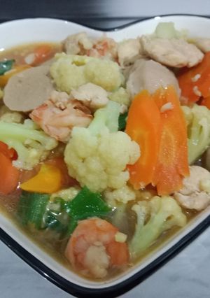 Foto resep Capcay kembang kol simple