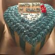 Blackforest cake with chocolate bluewhite