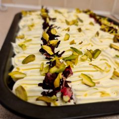 A picture of Milk Cake by @HalalCooks.