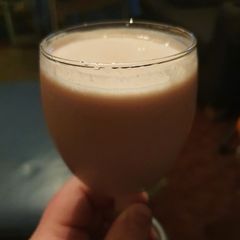 A picture of Almond Milk,Yoghurt,Strawberry Smoothie.