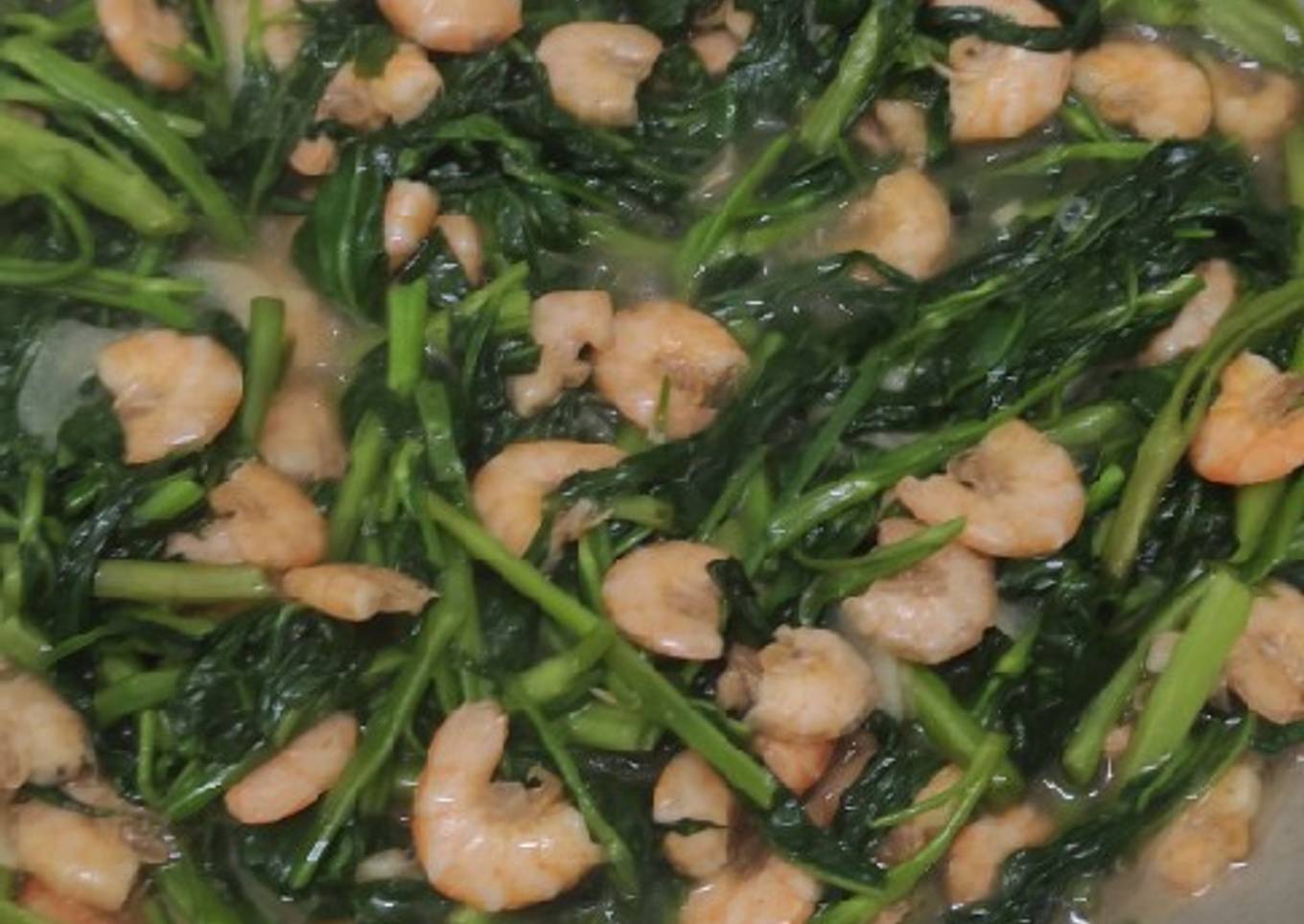 Tumis kangkung udang