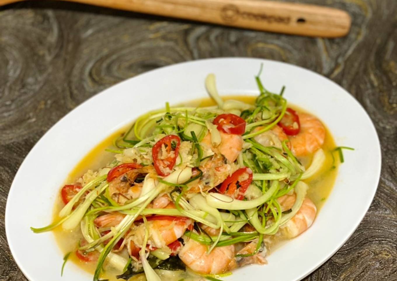 Tumis Lokio Udang