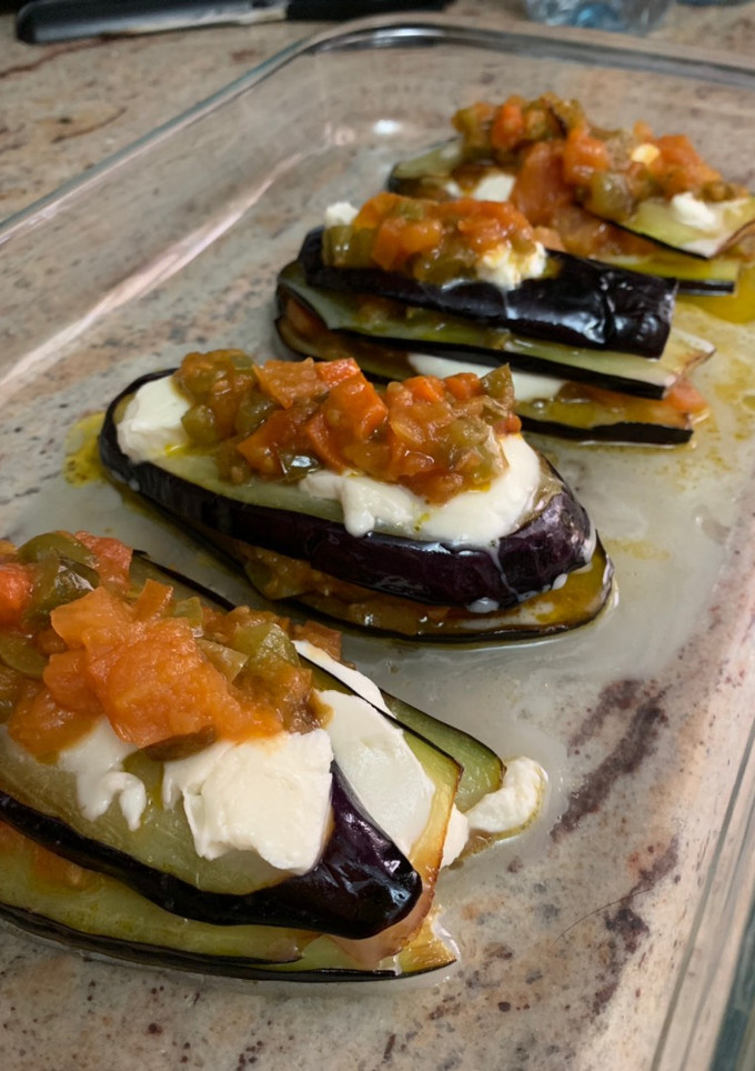 Una foto de Lasañitas vegetales de berenjena