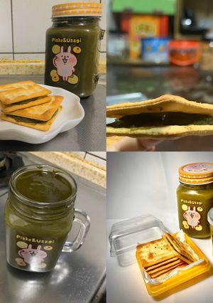 抹茶醬 中立蘇打餅抹茶夾心 的食譜成品照片